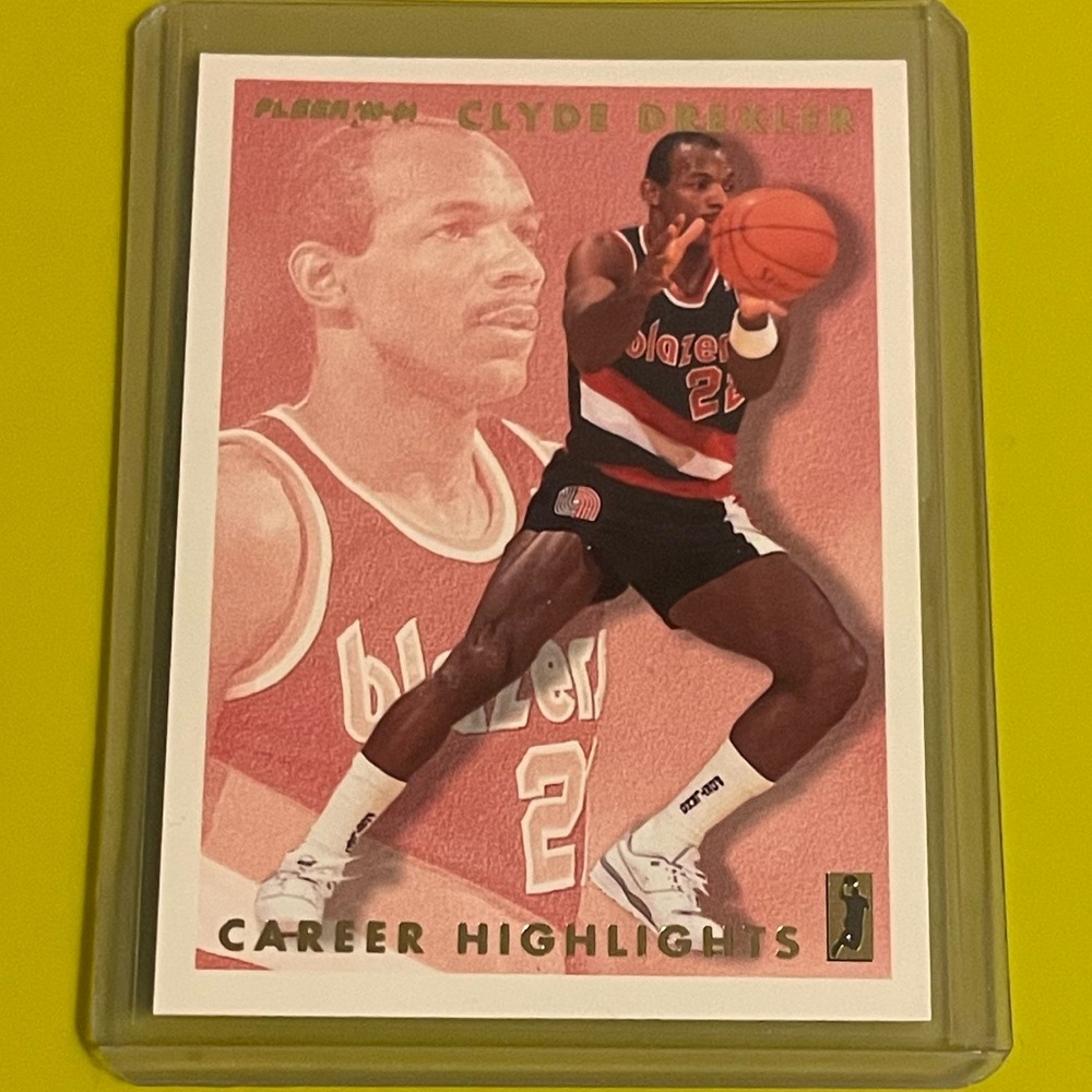 Clyde Drexler #9 1993-94 Fleer [Clyde Drexler Career Highlights] Basketball Card